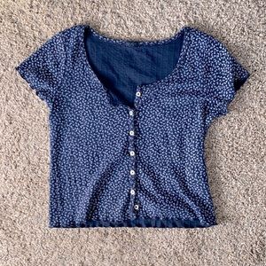 John Galt Blue Zelly Top